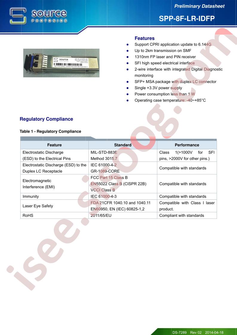 SPP-8F-LR-IDFP