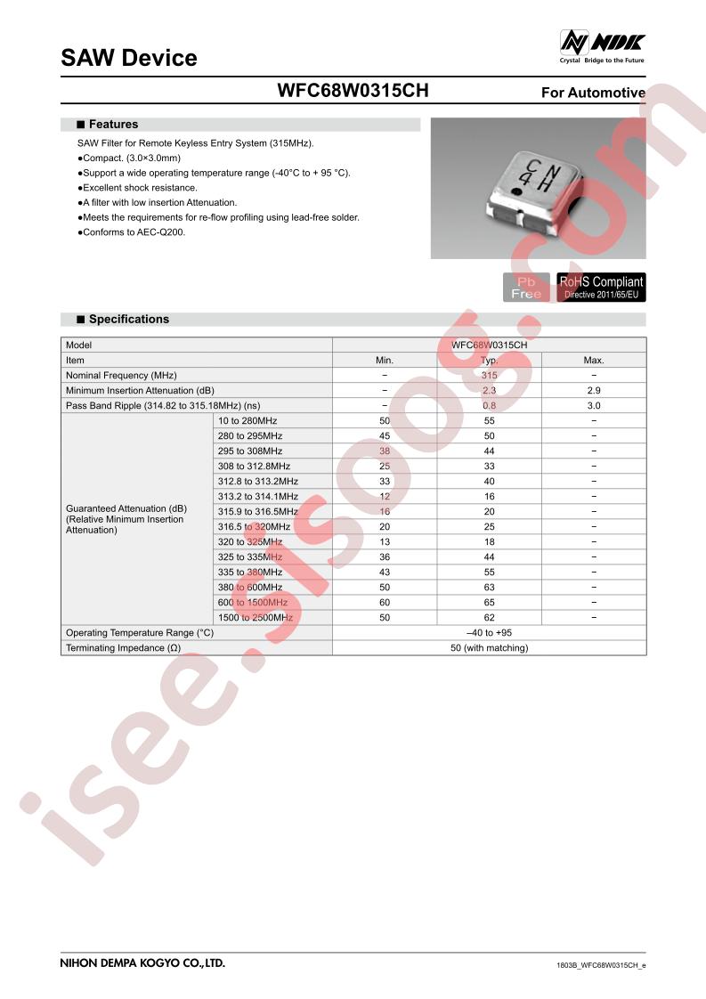 WFC68W0315CH