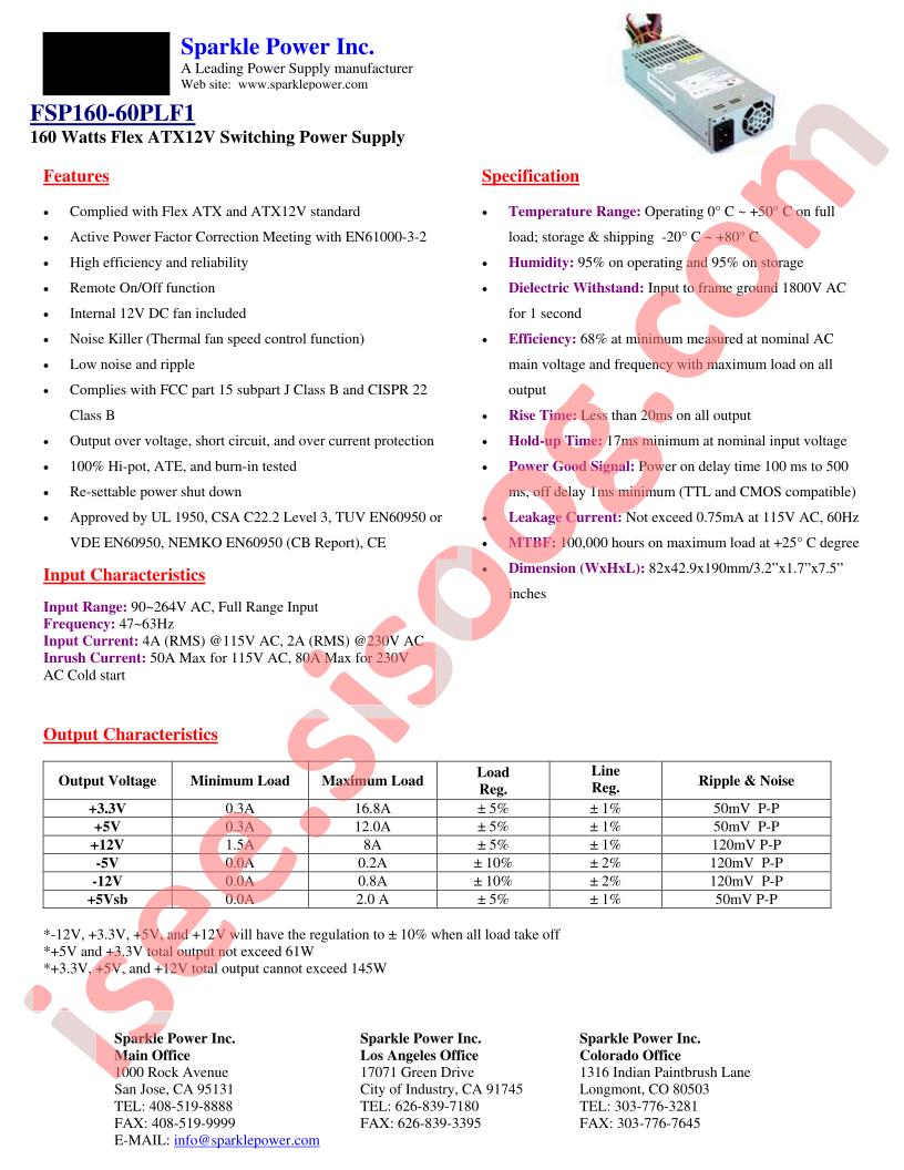 FSP160-60PLF1