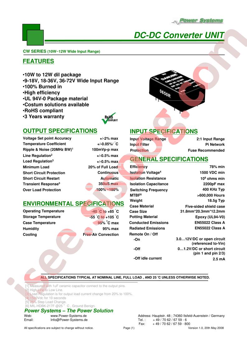 CWS-1205A12M