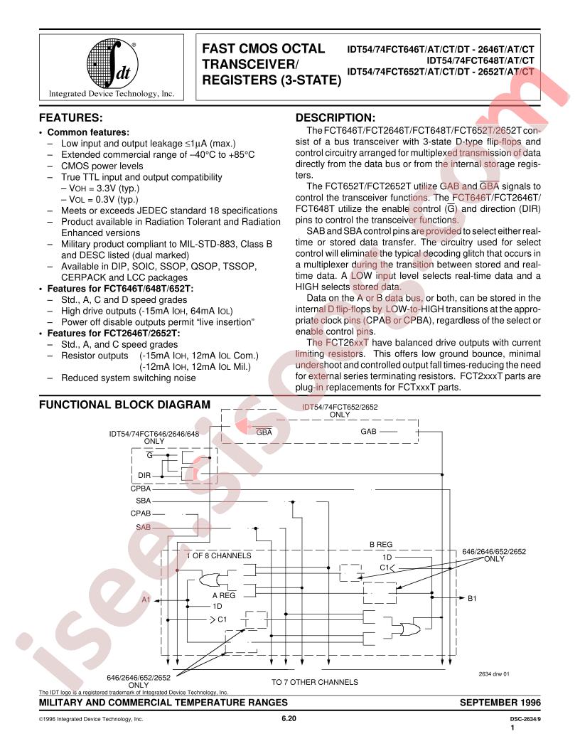 IDT74FCT652AT