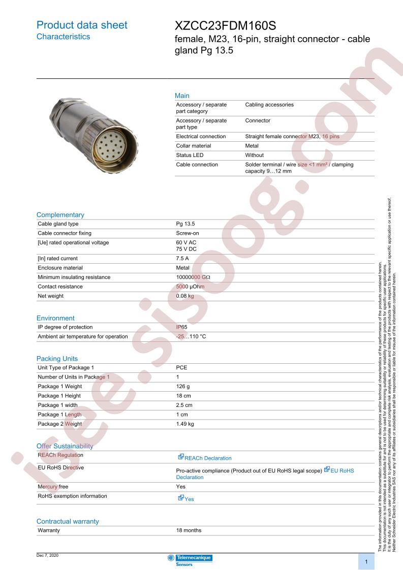 XZCC23FDM160S