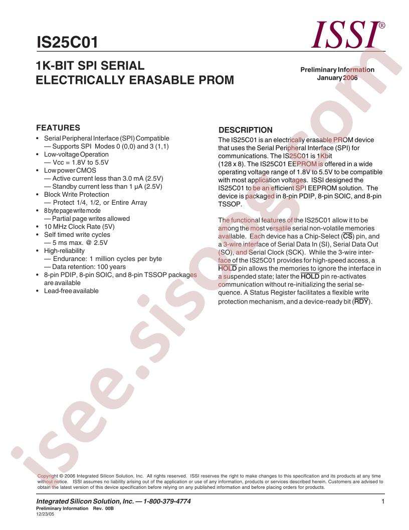 IS25C01-2PI