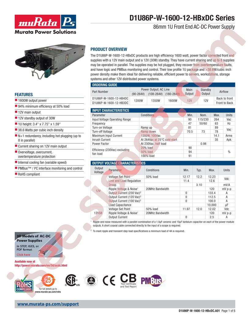 D1U86P-W-1600-12-HB3DC