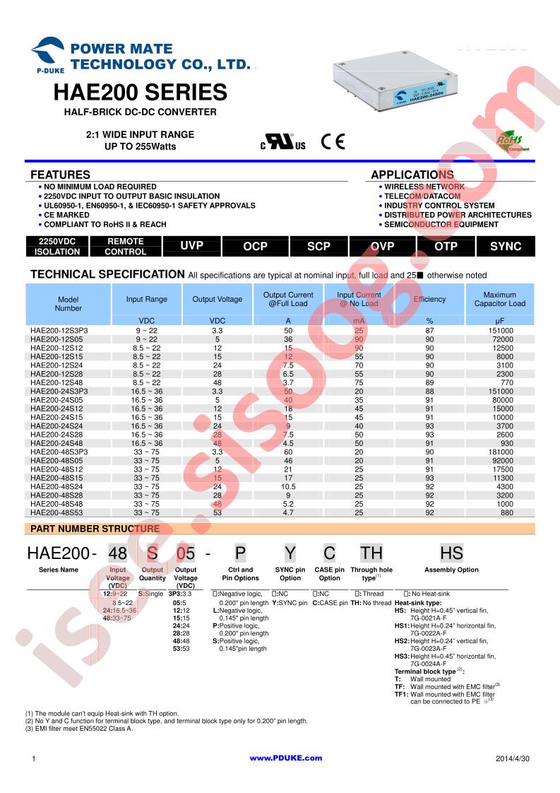 HAE200-12S05