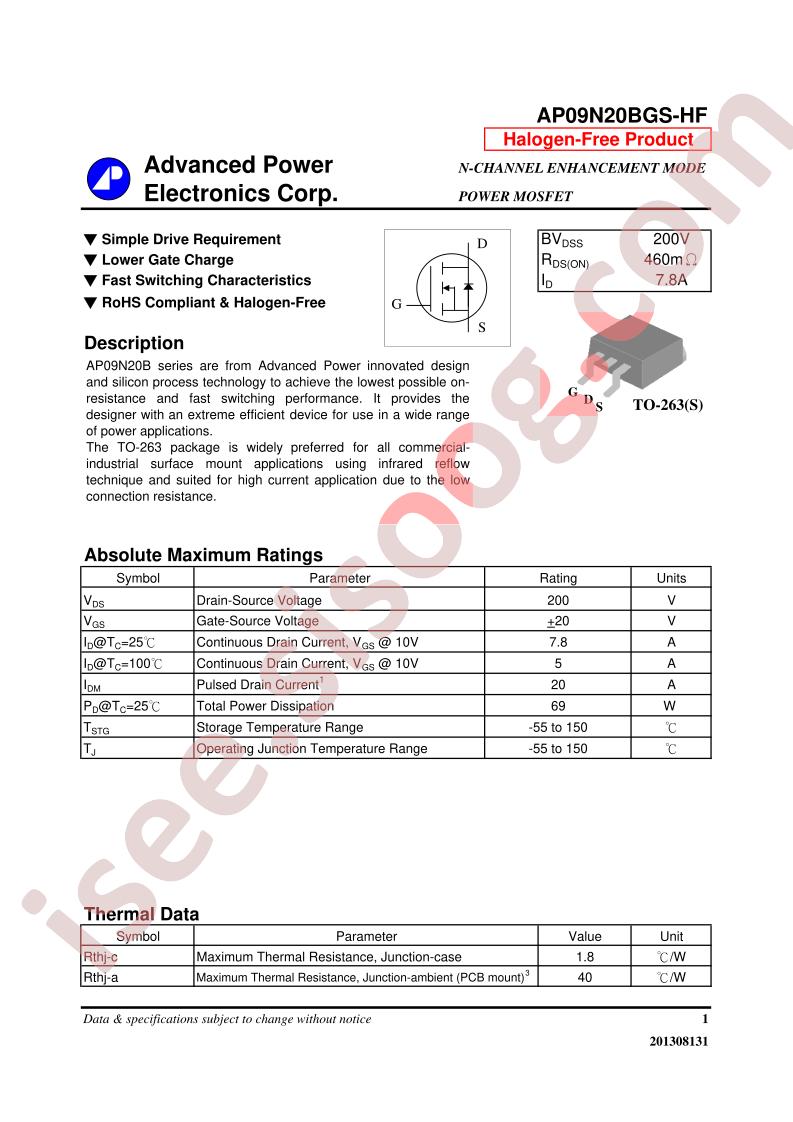 AP09N20BGS-HF