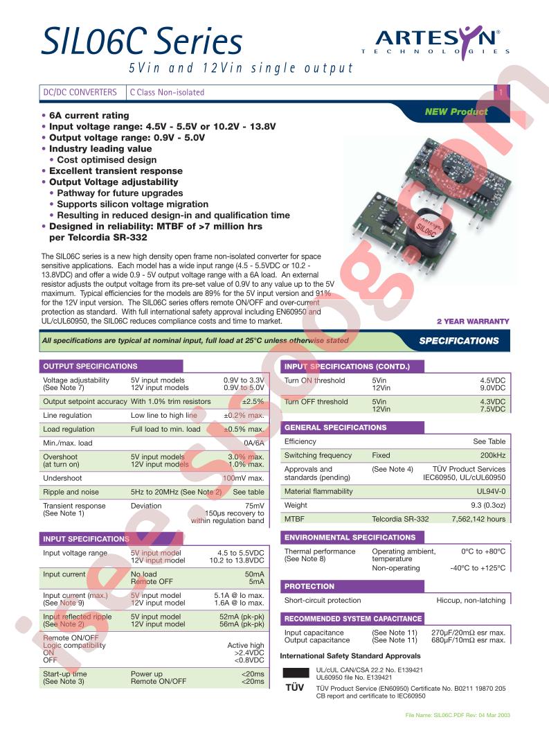 SIL06C-12SADJ-V