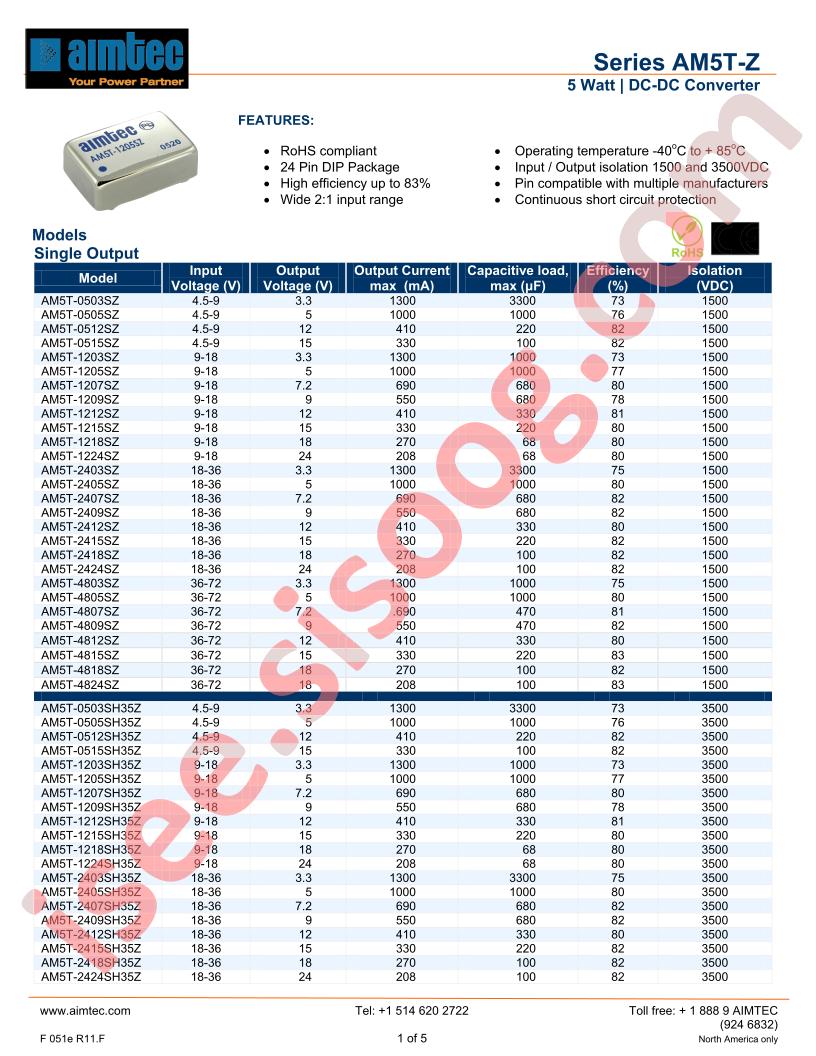 AM5T-0503SZ