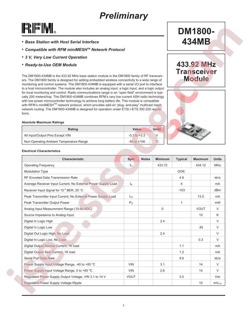 DM1800-434MB