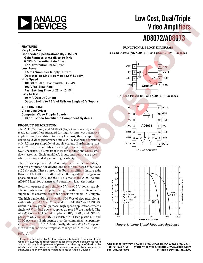 AD8072ARM-REEL