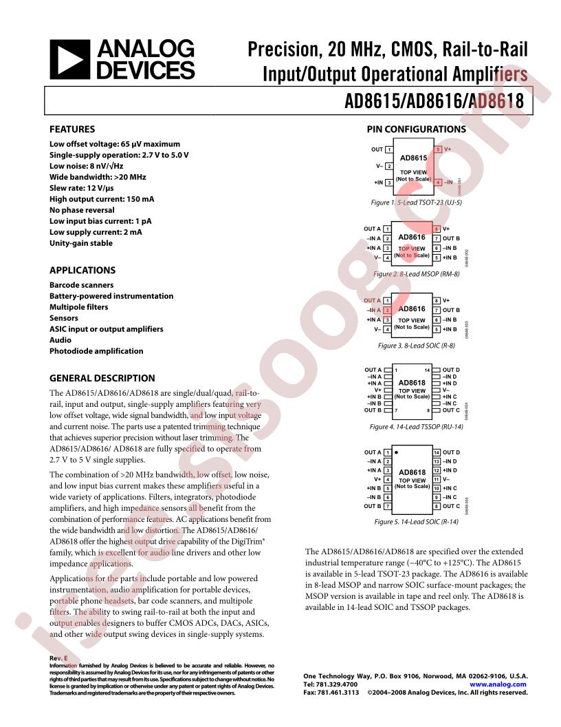 AD8616ARMZ-R21