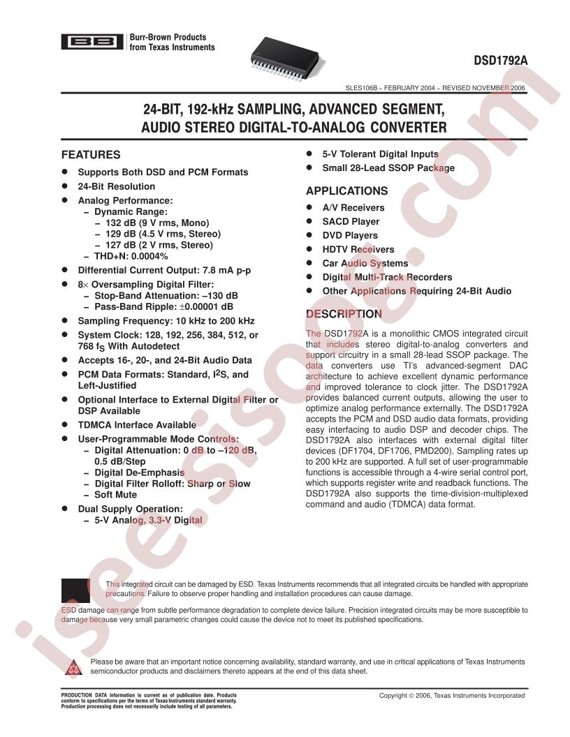 DSD1792A