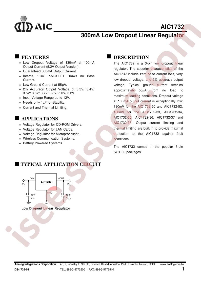 AIC1732-33CX