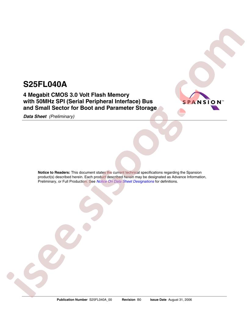 S25FL040A0LMFI003