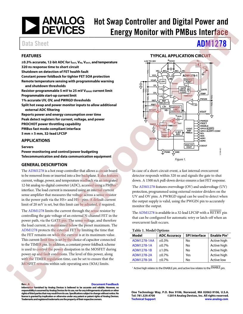 ADM1278-1ACPZ