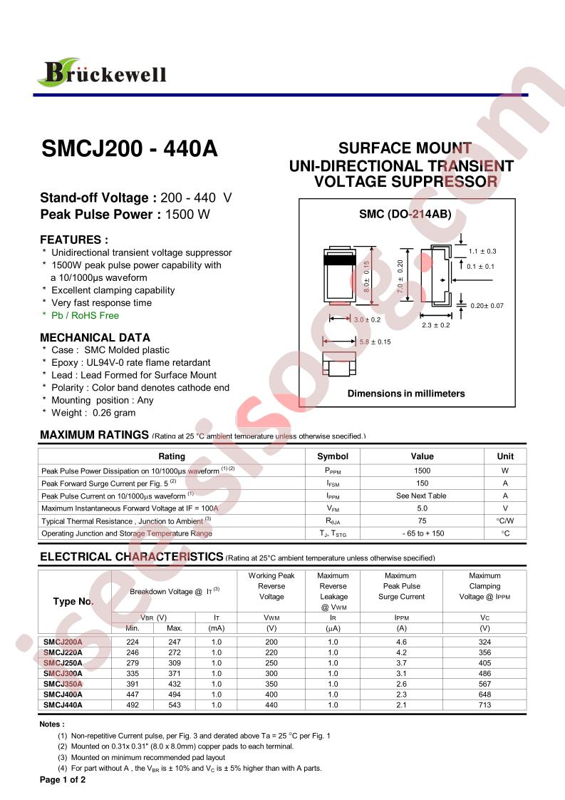 SMCJ200A-440A