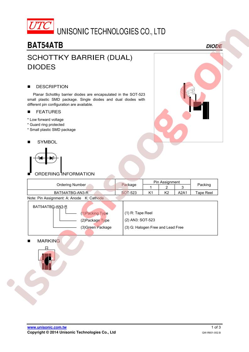 BAT54ATBG-AN3-R
