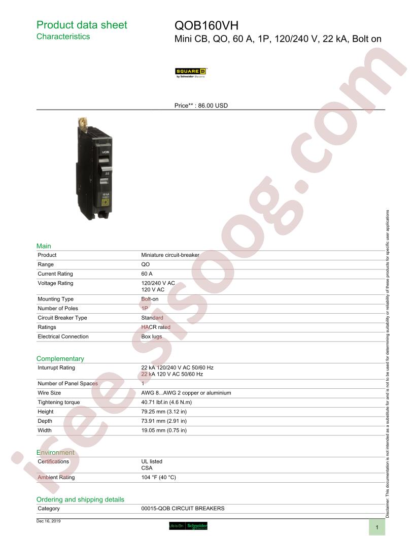 QOB160VH