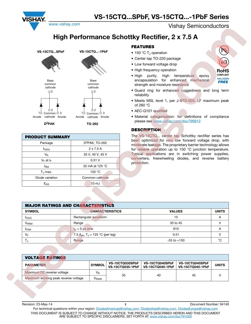 VS-15CTQ045-1PbF