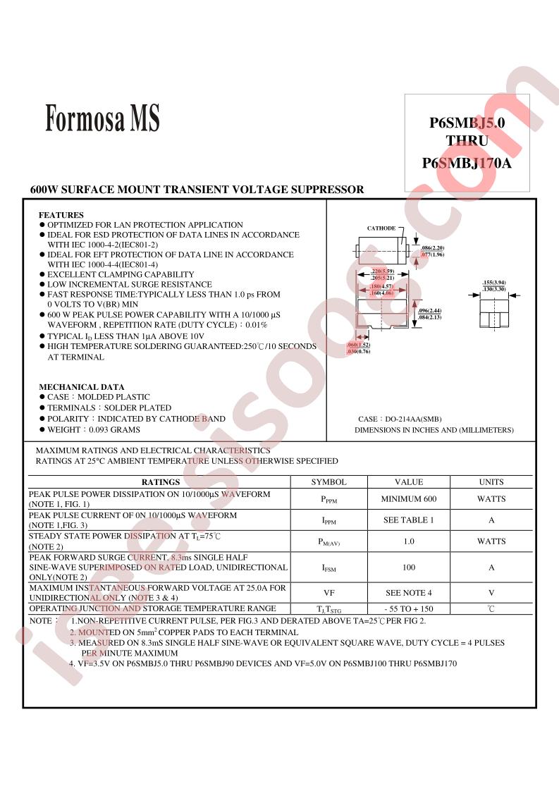 P6SMBJ22A