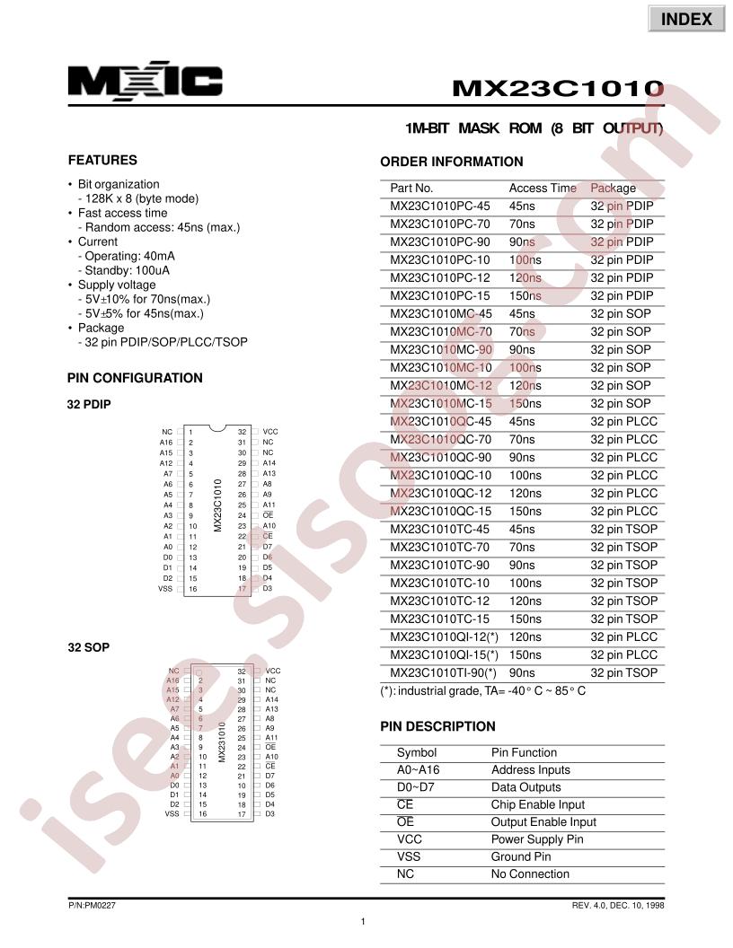 MX23C1010QI-15