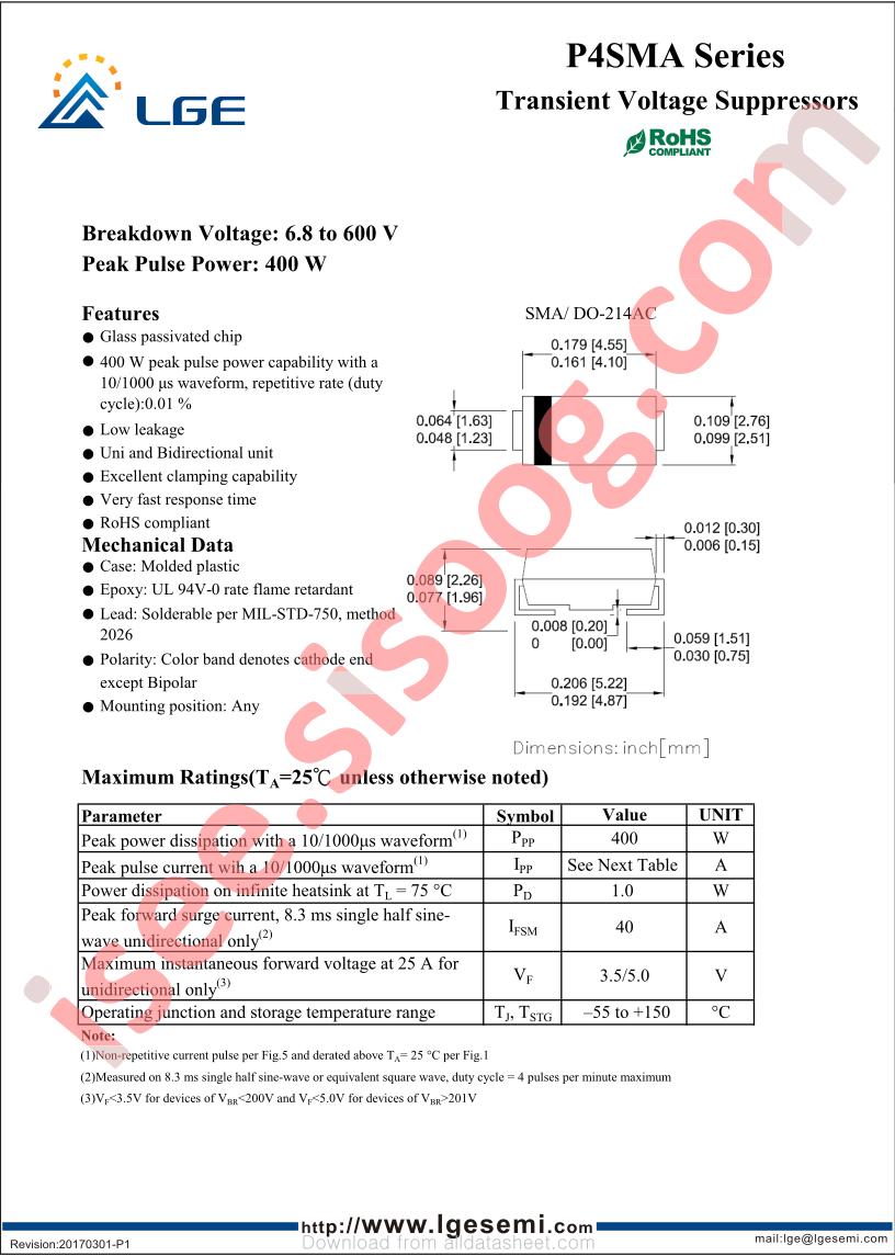 P4SMA300CA