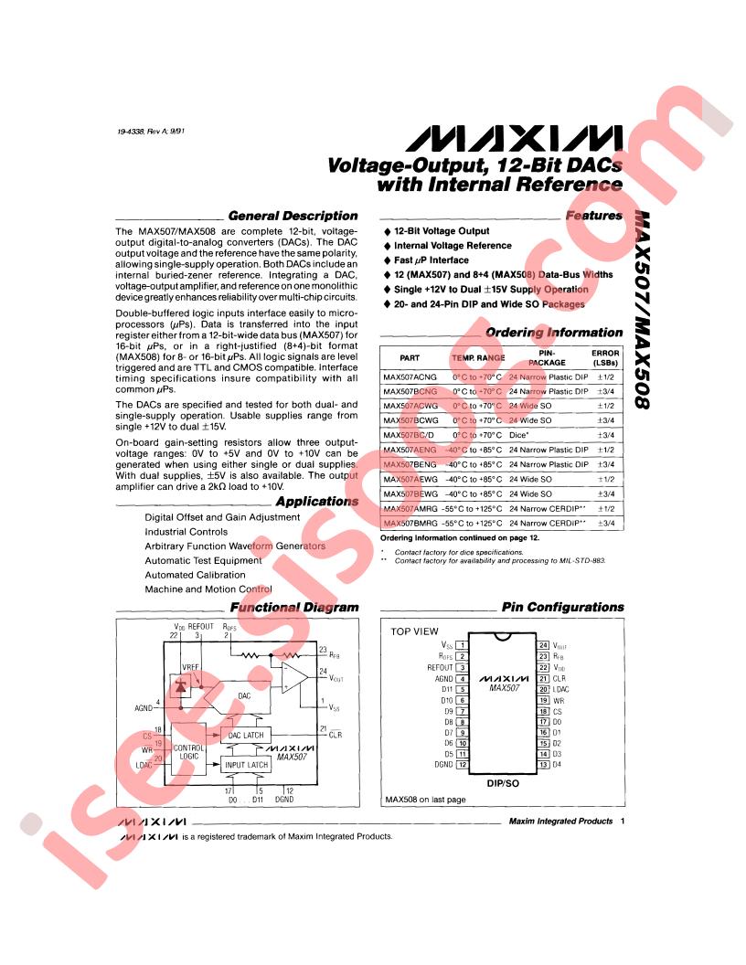 MAX507-MAX508