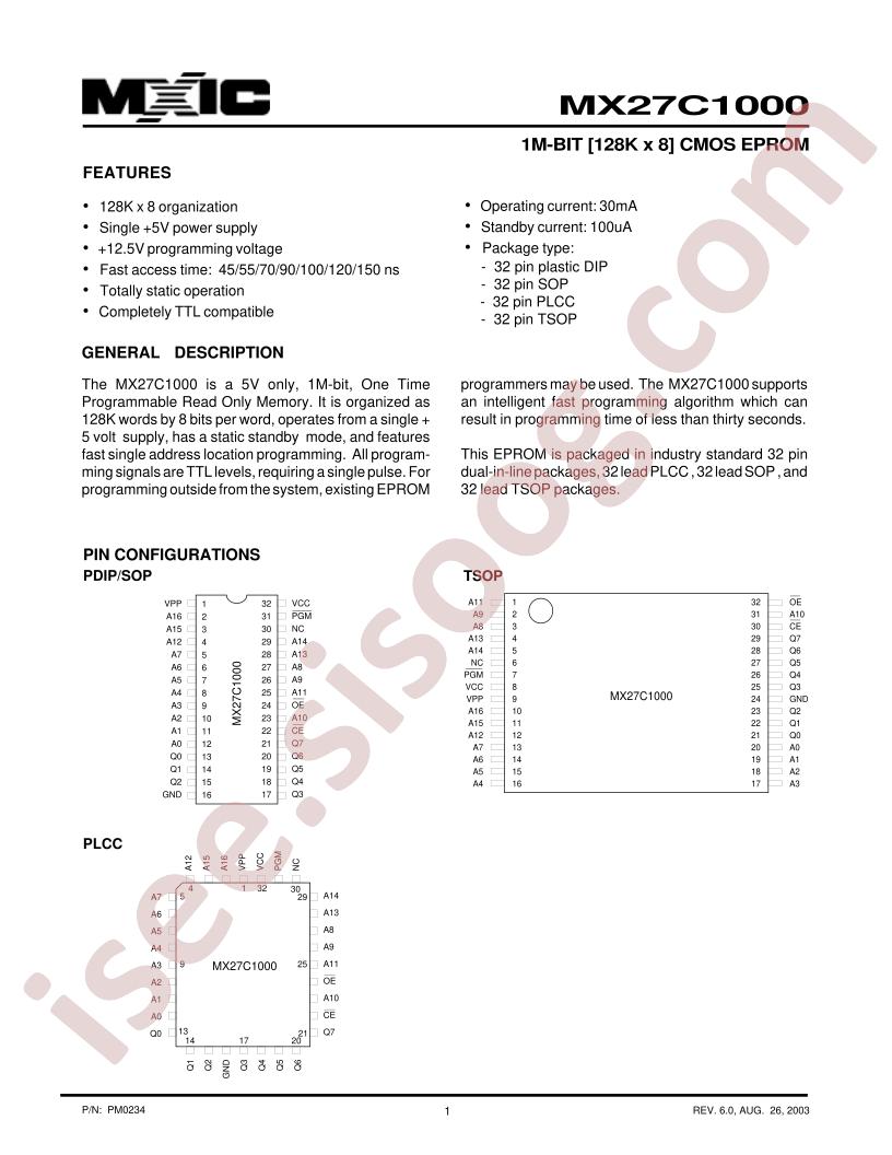 MX27C1000MC-10
