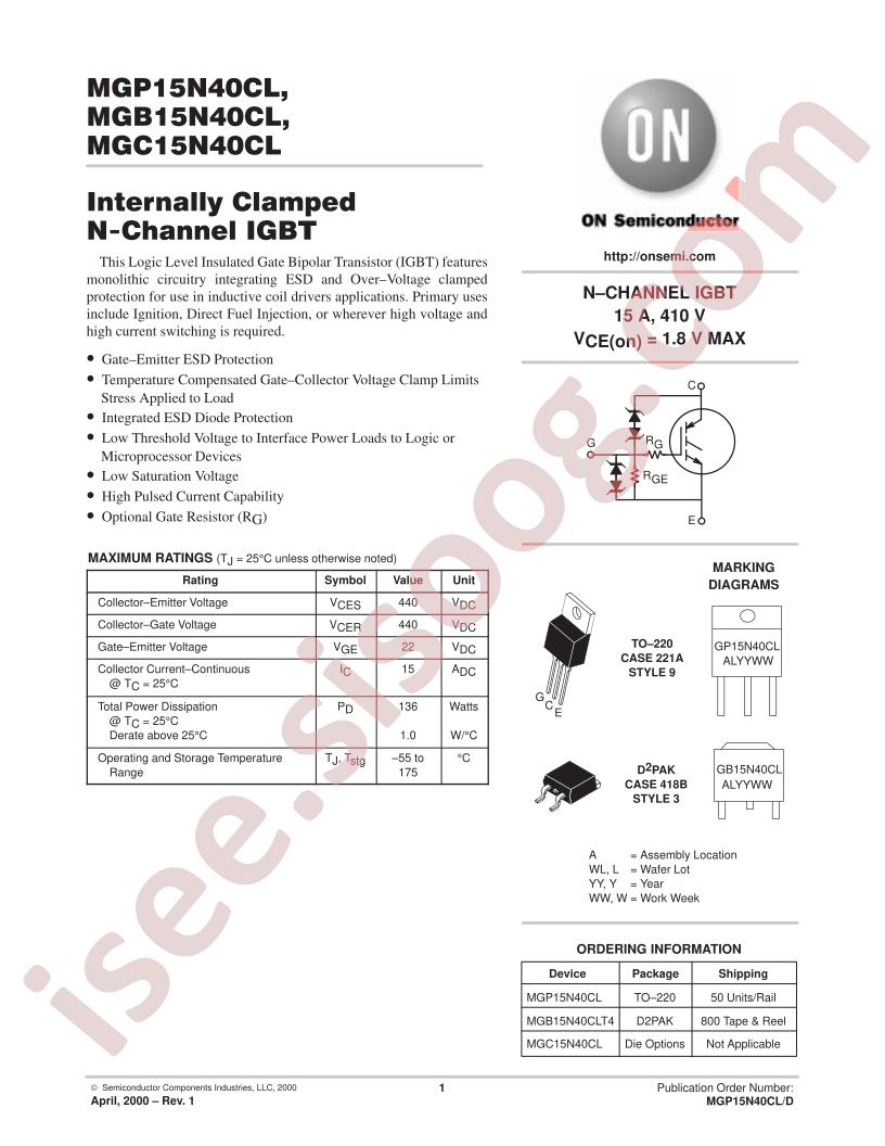 MGP15N40CL