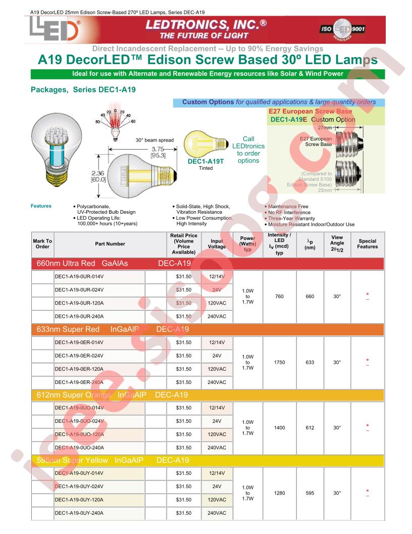 DEC1-A19-0PB-024V