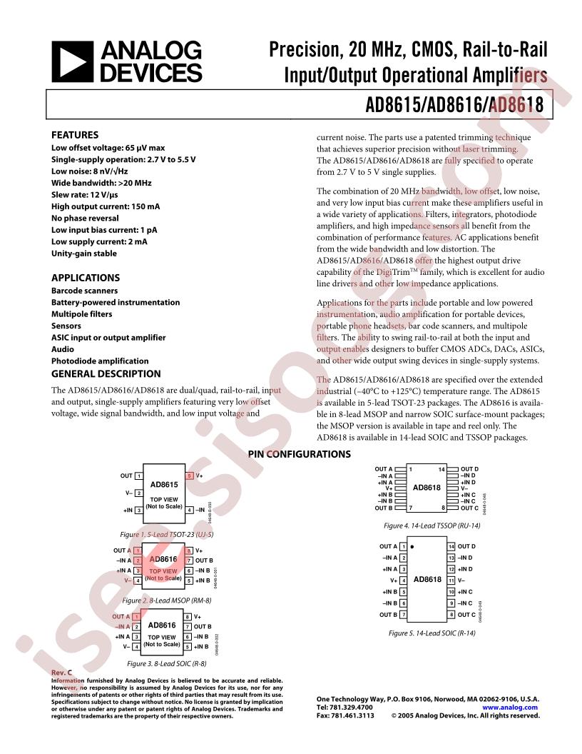 AD8615AUJZ-R2