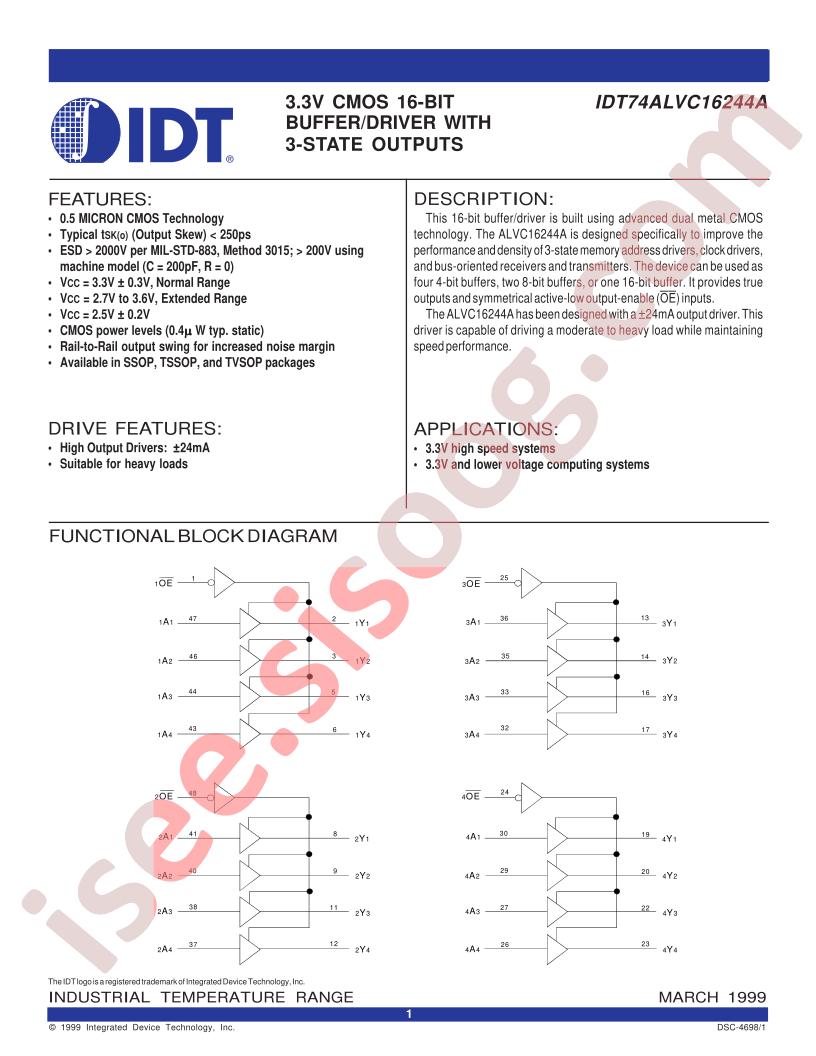 IDT74ALVC16244APV