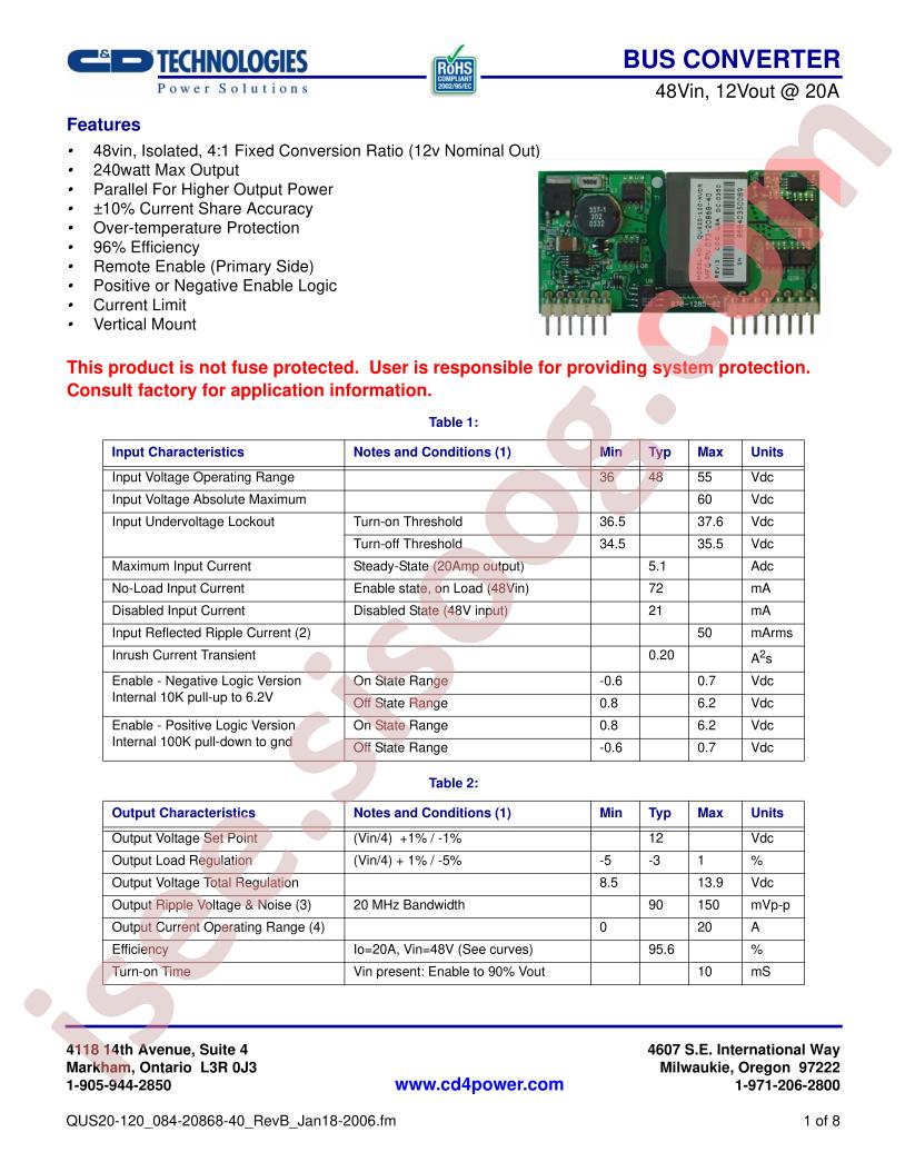 QUS20-120-PHDRC
