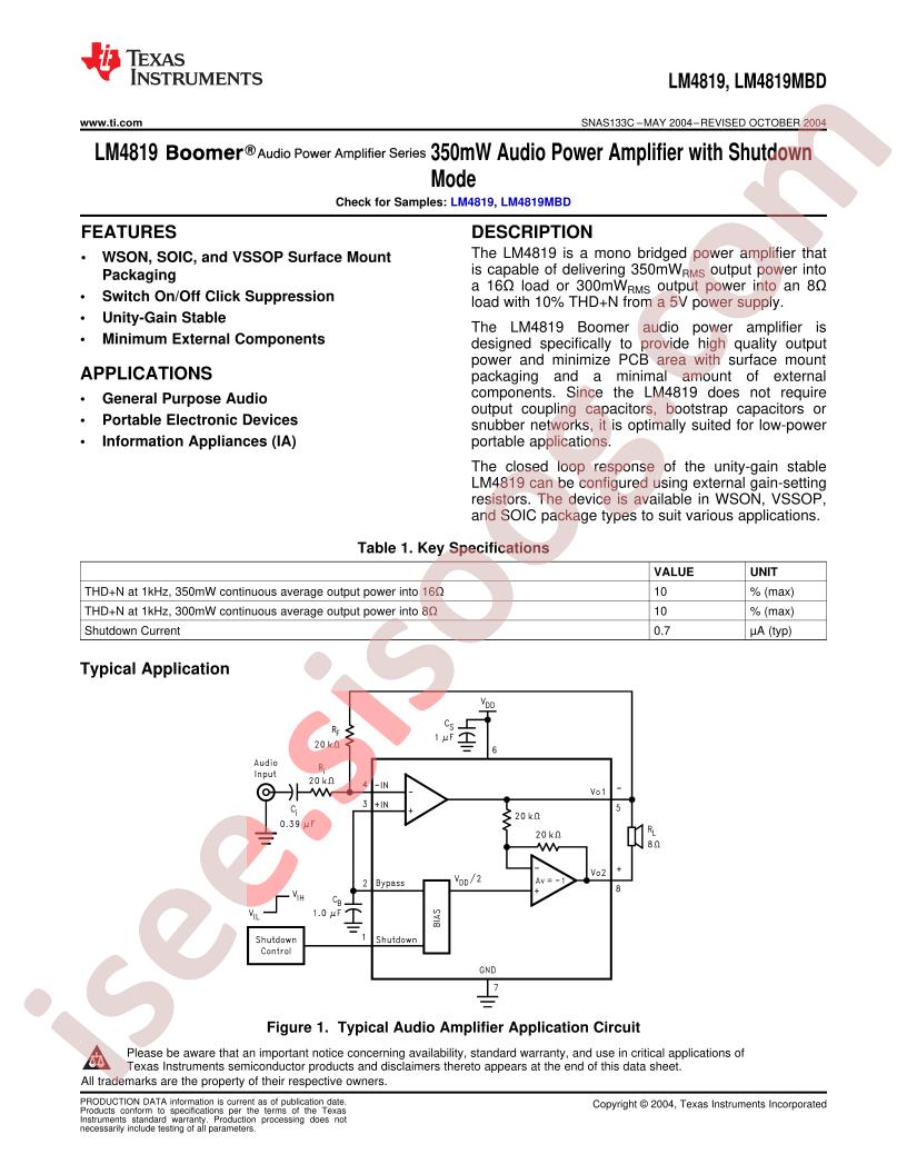 LM4819MBD