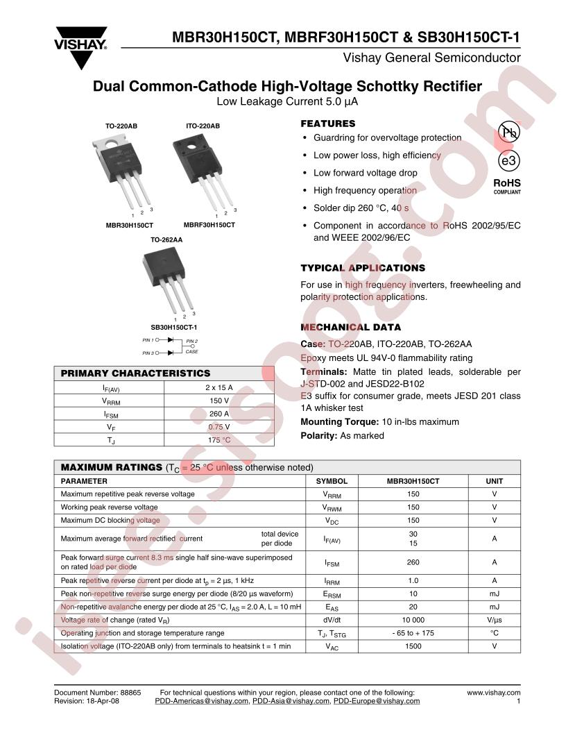 MBR30H150CT