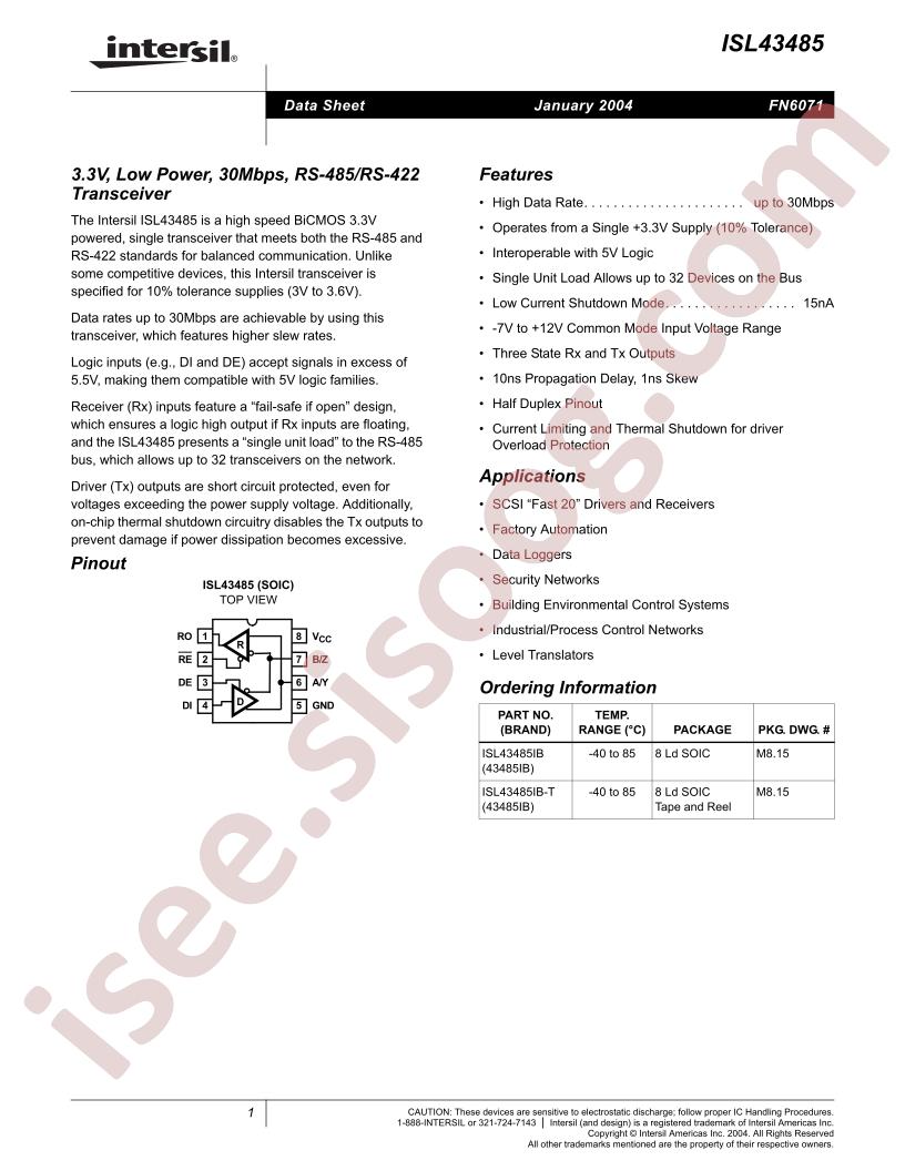 ISL43485IB-T