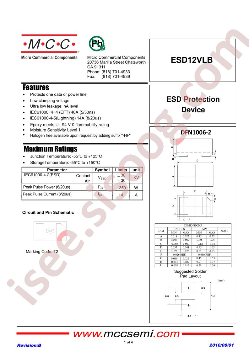 ESD12VLB