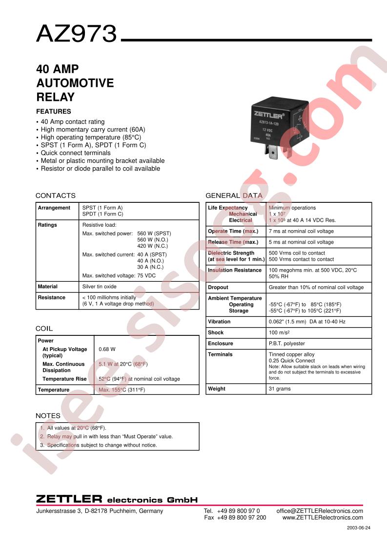 AZ973-1C-12DC1D3