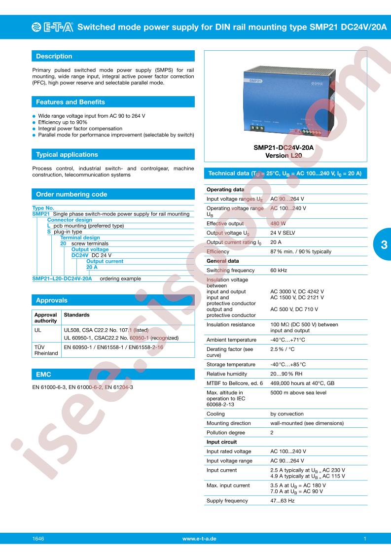 SMP21-S20-DC24V-20A