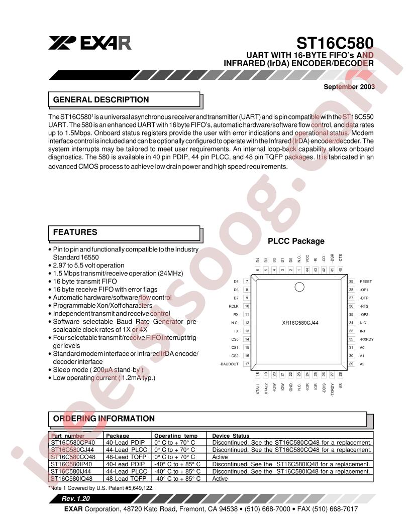 ST16C580IP40