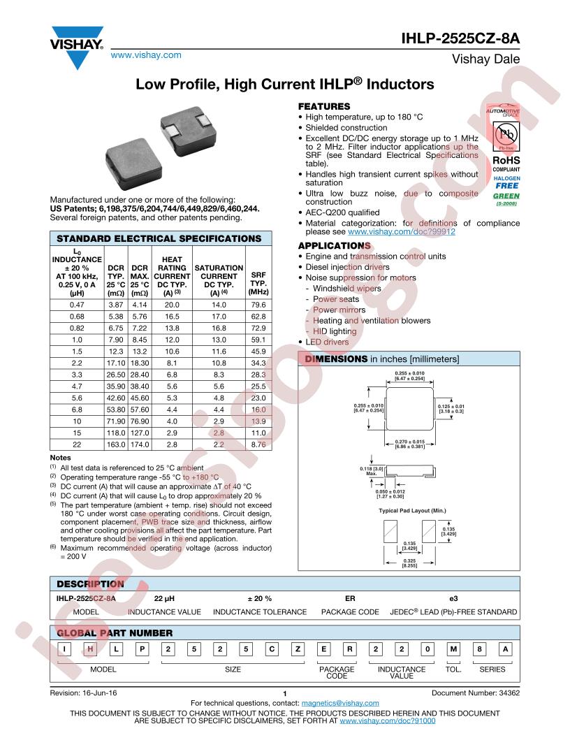 IHLP-2525CZ-8A