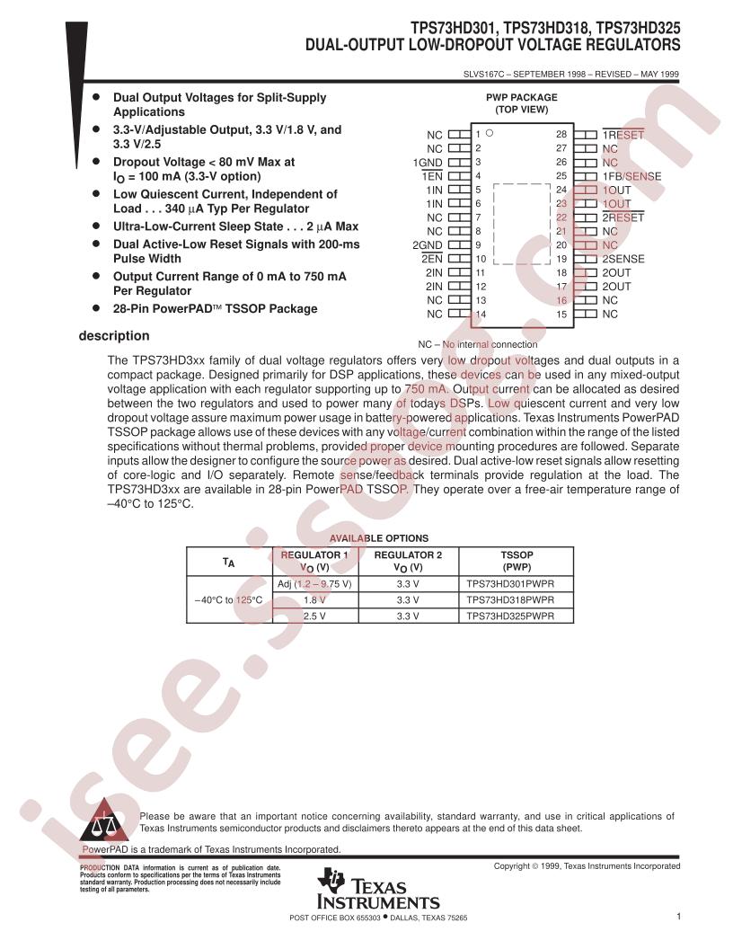 TPS73HD301