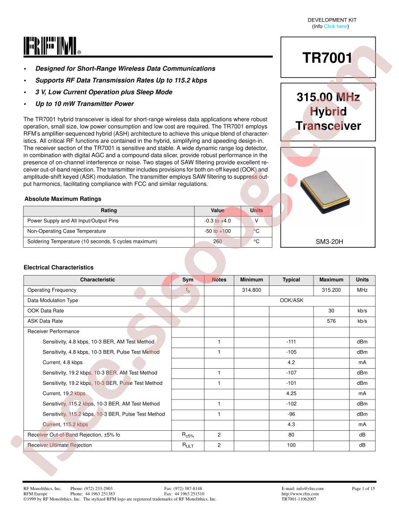TR7001
