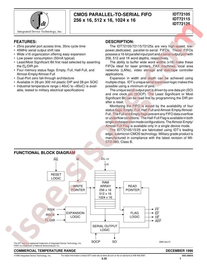 IDT72105L25TP
