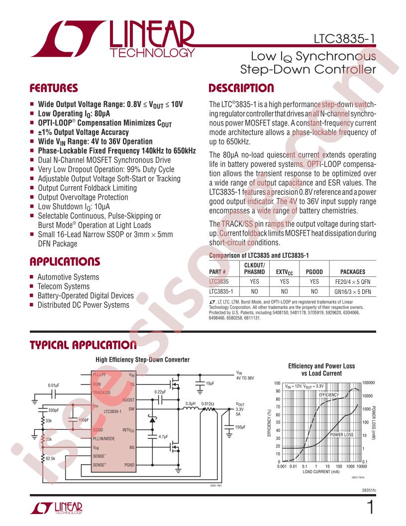 LTC3835EDHC-1-TRPBF