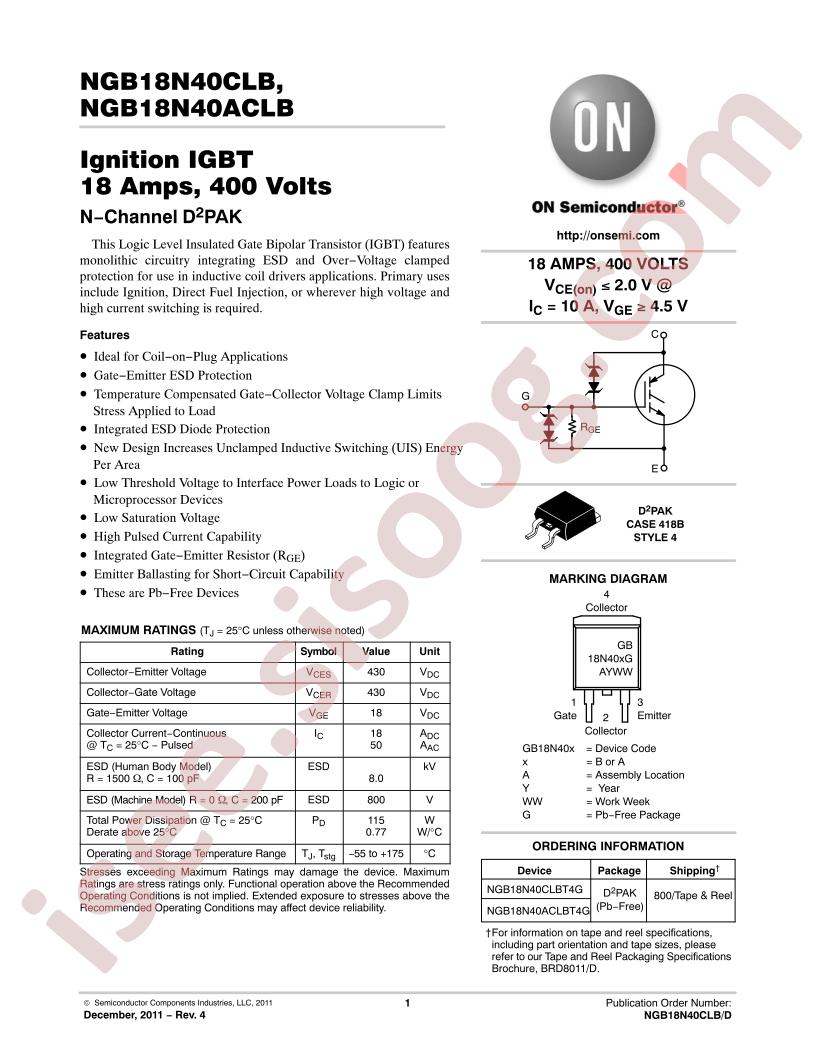 NGB18N40CLB
