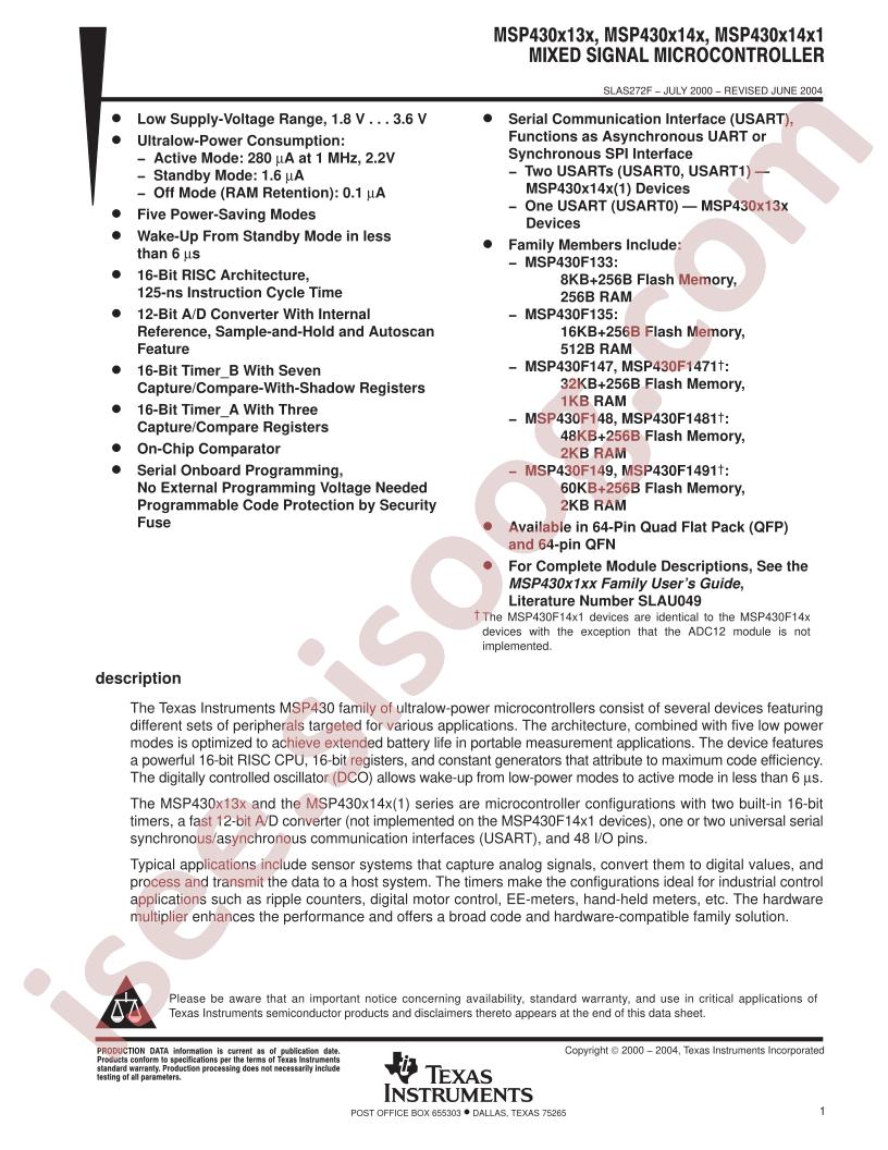 MSP430A002IPM