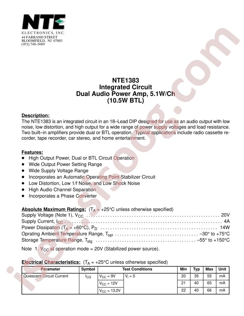 NTE1383