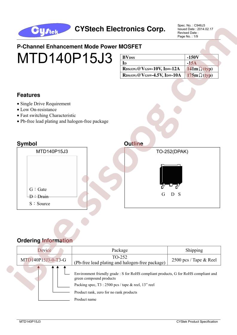 MTD140P15J3