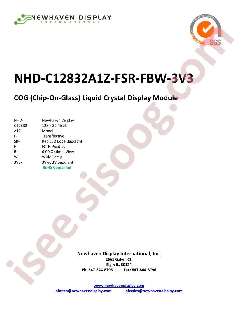 NHD-C12832A1Z-FSR-FBW-3V3